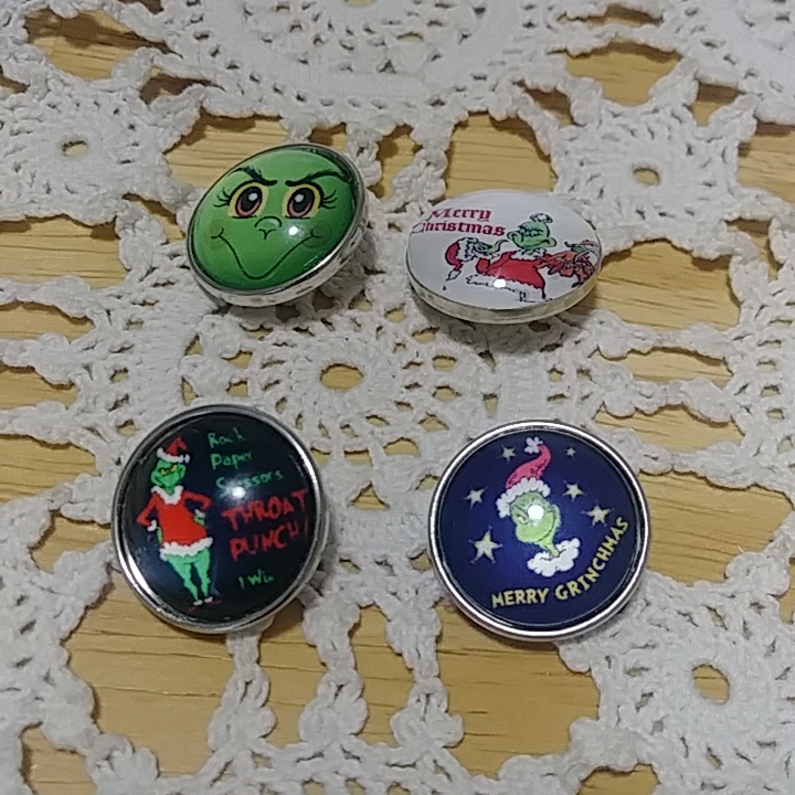 Christmas Snap Buttons Standard Size - Snap Chunks